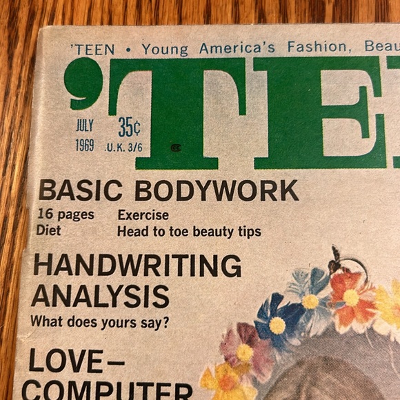 Vintage 1969 July TEEN Magazine - Basic Bodywork - Sex & Dating Special Topics - Picture 2 of 14